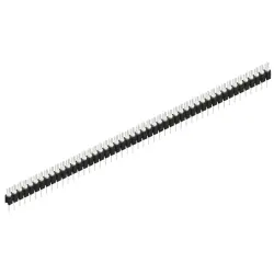 Pin header, 49 pole, pitch 2.54 mm, straight, black, MK 02 49 Z