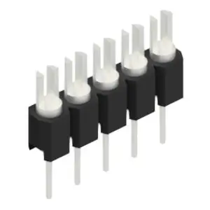 Pin header, 5 pole, pitch 2.54 mm, straight, black, MK 02 5 Z - 1