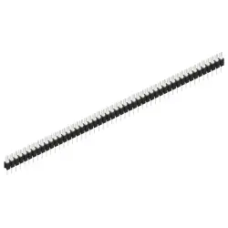 Pin header, 50 pole, pitch 2.54 mm, straight, black, MK 02 50 Z
