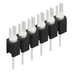 Pin header, 6 pole, pitch 2.54 mm, straight, black, MK 02 6 Z