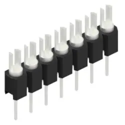 Pin header, 7 pole, pitch 2.54 mm, straight, black, MK 02 7 Z