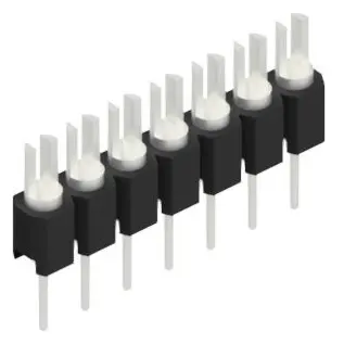 Pin header, 7 pole, pitch 2.54 mm, straight, black, MK 02 7 Z - 1