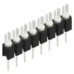 Pin header, 8 pole, pitch 2.54 mm, straight, black, MK 02 8 Z