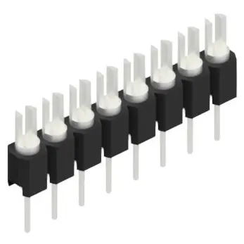 Pin header, 8 pole, pitch 2.54 mm, straight, black, MK 02 8 Z - 1