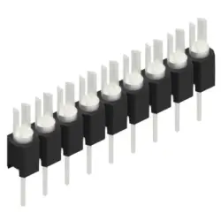 Pin header, 9 pole, pitch 2.54 mm, straight, black, MK 02 9 Z