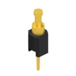 Pin header, 1 pole, pitch 2.54 mm, straight, black, MK 03 1 G