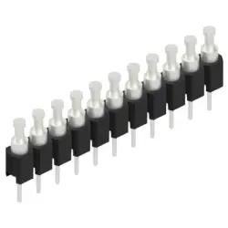 Pin header, 11 pole, pitch 2.54 mm, straight, black, MK 03 11 Z