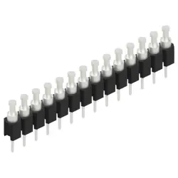 Pin header, 14 pole, pitch 2.54 mm, straight, black, MK 03 14 Z
