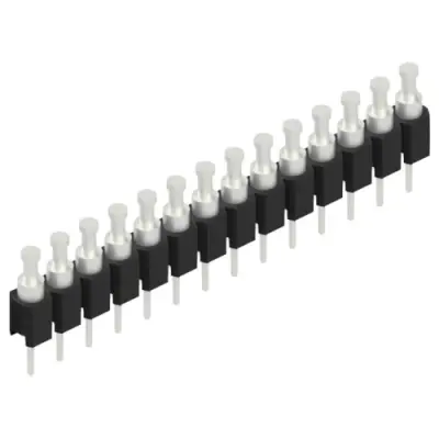 Pin header, 14 pole, pitch 2.54 mm, straight, black, MK 03 14 Z - 1