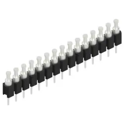 Pin header, 15 pole, pitch 2.54 mm, straight, black, MK 03 15 Z