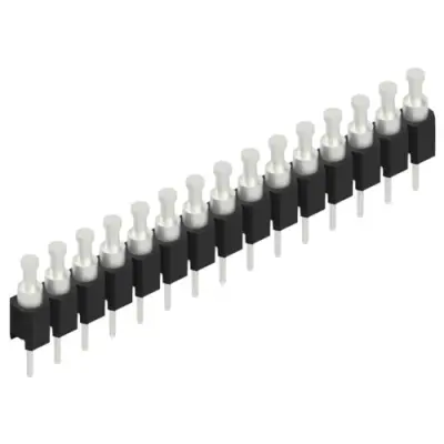 Pin header, 15 pole, pitch 2.54 mm, straight, black, MK 03 15 Z - 1