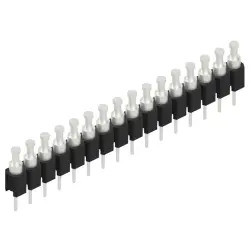 Pin header, 16 pole, pitch 2.54 mm, straight, black, MK 03 16 Z