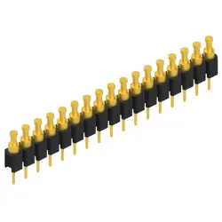 Pin header, 17 pole, pitch 2.54 mm, straight, black, MK 03 17 G