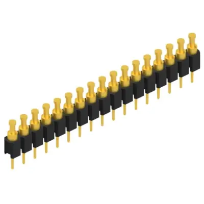 Pin header, 17 pole, pitch 2.54 mm, straight, black, MK 03 17 G - 1