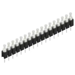 Pin header, 17 pole, pitch 2.54 mm, straight, black, MK 03 17 Z