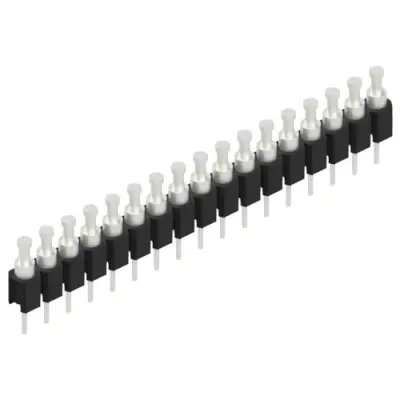 Pin header, 17 pole, pitch 2.54 mm, straight, black, MK 03 17 Z - 1