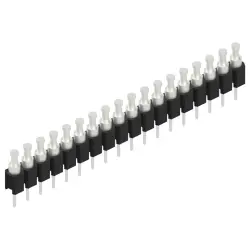 Pin header, 18 pole, pitch 2.54 mm, straight, black, MK 03 18 Z