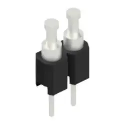 Pin header, 2 pole, pitch 2.54 mm, straight, black, MK 03 2 Z