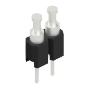 Pin header, 2 pole, pitch 2.54 mm, straight, black, MK 03 2 Z - 1