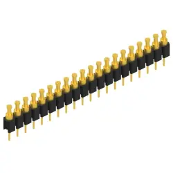 Pin header, 20 pole, pitch 2.54 mm, straight, black, MK 03 20 G