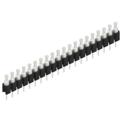 Pin header, 20 pole, pitch 2.54 mm, straight, black, MK 03 20 Z - 1