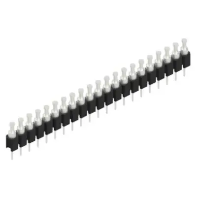 Pin header, 21 pole, pitch 2.54 mm, straight, black, MK 03 21 Z - 1