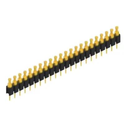 Pin header, 22 pole, pitch 2.54 mm, straight, black, MK 03 22 G - 1
