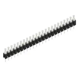 Pin header, 23 pole, pitch 2.54 mm, straight, black, MK 03 23 Z