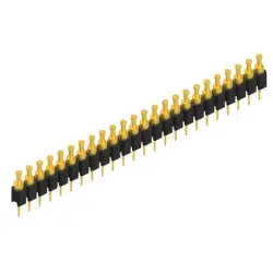 Pin header, 24 pole, pitch 2.54 mm, straight, black, MK 03 24 G