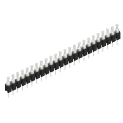 Pin header, 24 pole, pitch 2.54 mm, straight, black, MK 03 24 Z