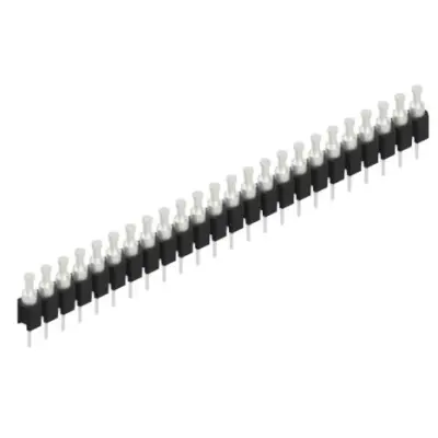 Pin header, 24 pole, pitch 2.54 mm, straight, black, MK 03 24 Z - 1