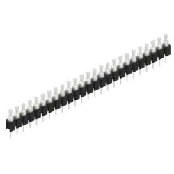 Pin header, 25 pole, pitch 2.54 mm, straight, black, MK 03 25 Z