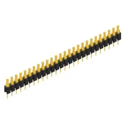 Pin header, 26 pole, pitch 2.54 mm, straight, black, MK 03 26 G