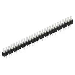 Pin header, 27 pole, pitch 2.54 mm, straight, black, MK 03 27 Z