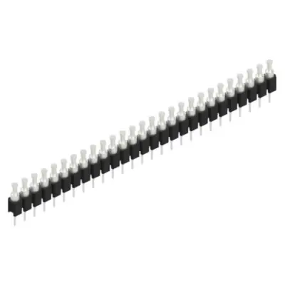 Pin header, 27 pole, pitch 2.54 mm, straight, black, MK 03 27 Z - 1