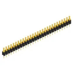 Pin header, 28 pole, pitch 2.54 mm, straight, black, MK 03 28 G