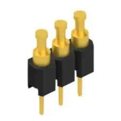 Pin header, 3 pole, pitch 2.54 mm, straight, black, MK 03 3 G