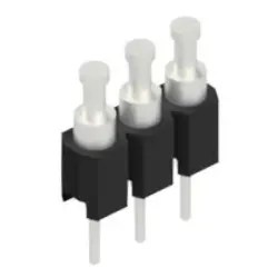 Pin header, 3 pole, pitch 2.54 mm, straight, black, MK 03 3 Z