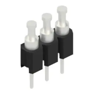 Pin header, 3 pole, pitch 2.54 mm, straight, black, MK 03 3 Z - 1