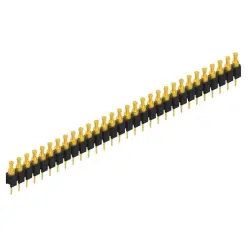 Pin header, 30 pole, pitch 2.54 mm, straight, black, MK 03 30 G
