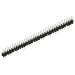 Pin header, 30 pole, pitch 2.54 mm, straight, black, MK 03 30 Z