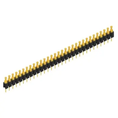 Pin header, 31 pole, pitch 2.54 mm, straight, black, MK 03 31 G - 1