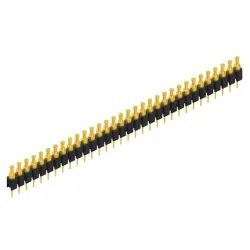 Pin header, 32 pole, pitch 2.54 mm, straight, black, MK 03 32 G