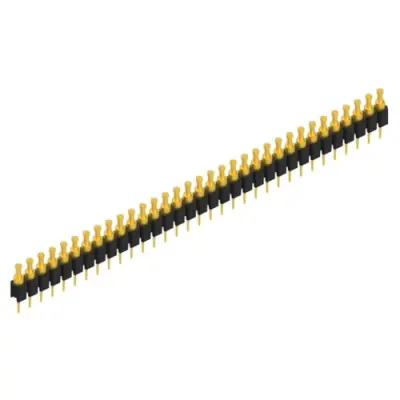 Pin header, 33 pole, pitch 2.54 mm, straight, black, MK 03 33 G - 1