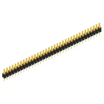 Pin header, 35 pole, pitch 2.54 mm, straight, black, MK 03 35 G - 1