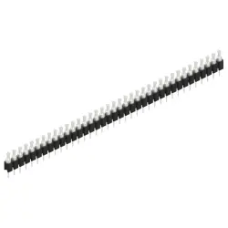 Pin header, 37 pole, pitch 2.54 mm, straight, black, MK 03 37 Z