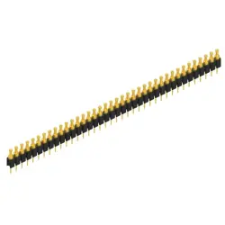 Pin header, 38 pole, pitch 2.54 mm, straight, black, MK 03 38 G