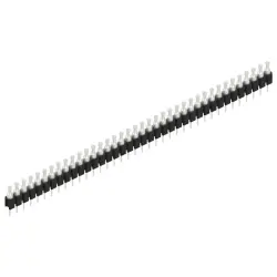 Pin header, 38 pole, pitch 2.54 mm, straight, black, MK 03 38 Z
