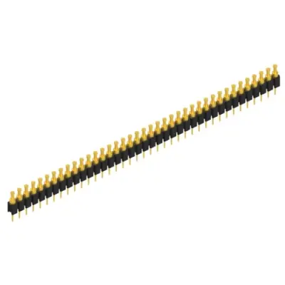 Pin header, 39 pole, pitch 2.54 mm, straight, black, MK 03 39 G - 1