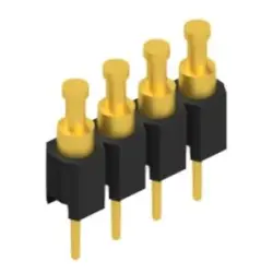 Pin header, 4 pole, pitch 2.54 mm, straight, black, MK 03 4 G